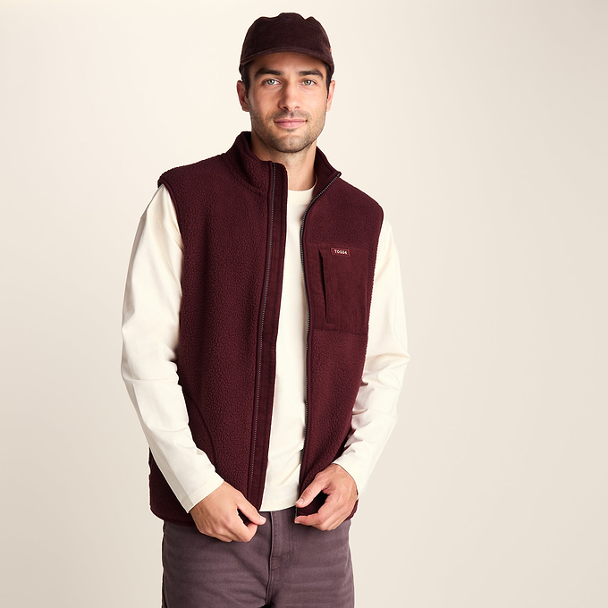 Brierly Mens Thermal Sherpa Gilet - Burnt Caramel