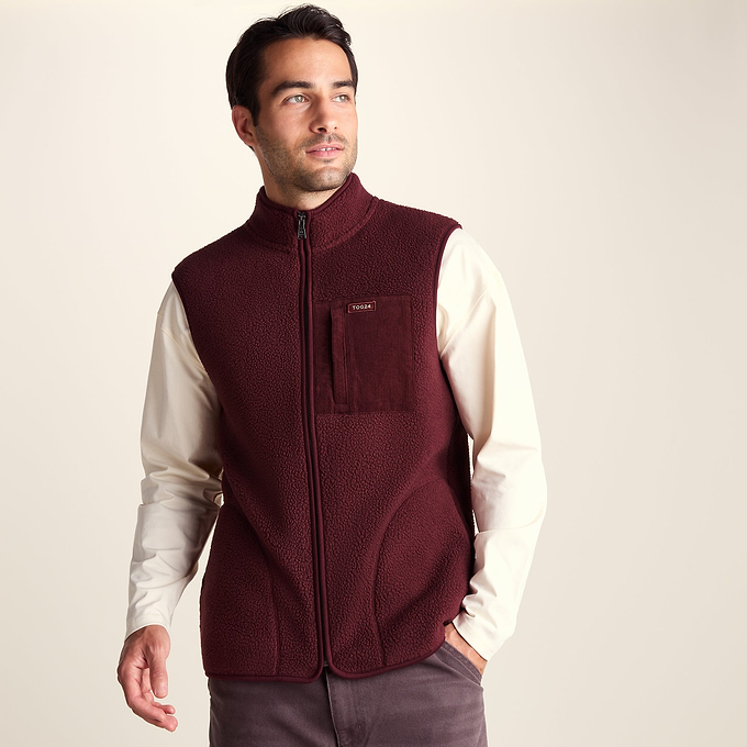 Brierly Mens Thermal Sherpa Gilet - Burnt Caramel