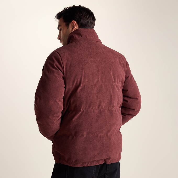 Buckley Mens Corduroy Padded Coat - Chestnut Brown