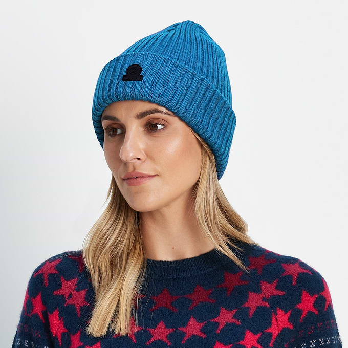 Burke Knit Hat - Peacock Blue