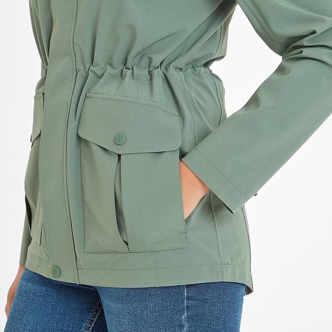Burradon Womens Waterproof Jacket - Light Forest