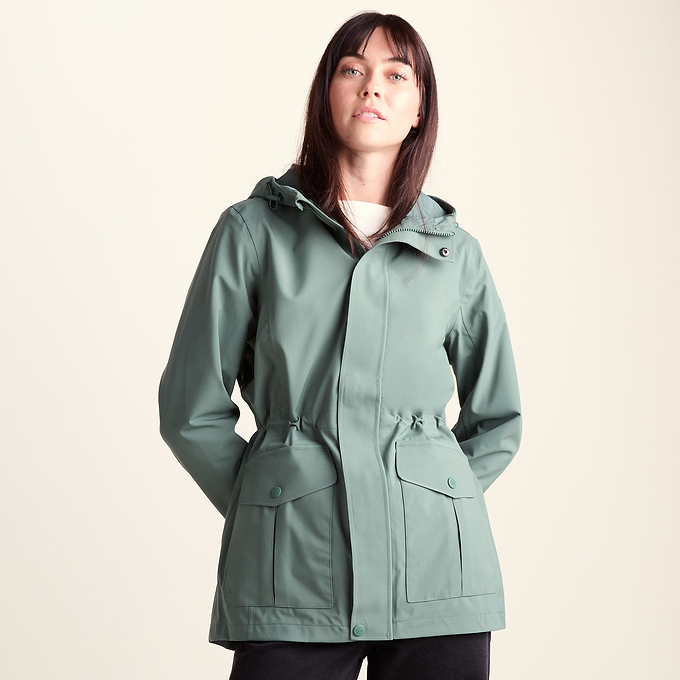Burradon Womens Waterproof Jacket - Light Forest