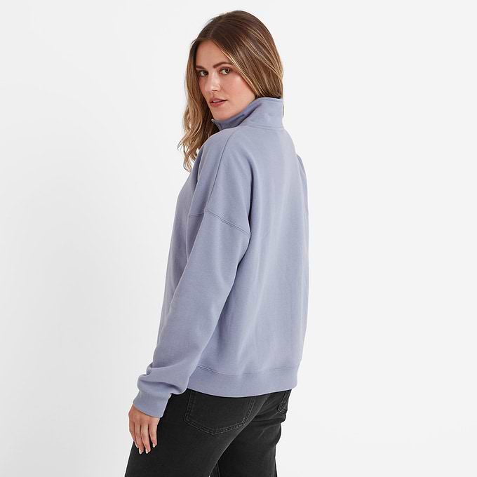 Caldene Womens Supersoft Quarter Zip Sweat - Faded Purple