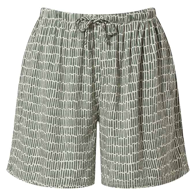 Callie Womens Shorts - Green Dash Print
