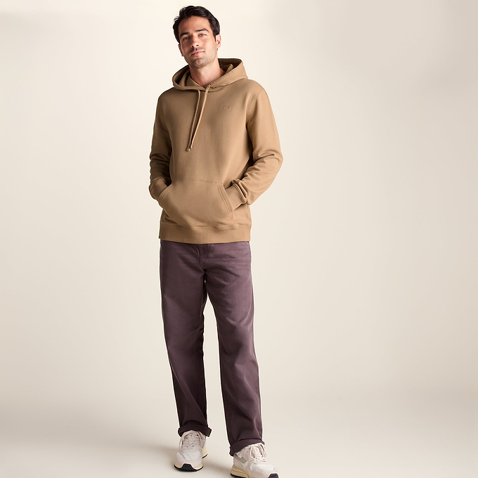 Carlton Mens Oversized Heavyweight 100% Cotton Hoody - Soft Brown