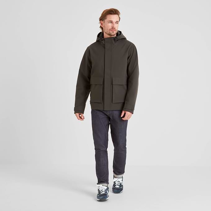 Cason Mens Waterproof Jacket - Washed Black