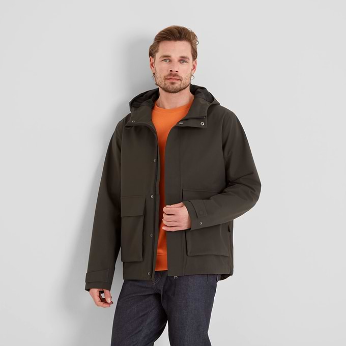 Cason Mens Waterproof Jacket - Washed Black