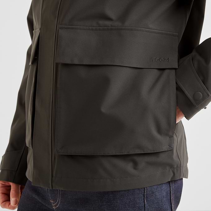 Cason Mens Waterproof Jacket - Washed Black
