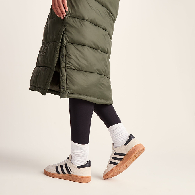 Cautley Womens Long Padded Shower Resistant Jacket - Khaki