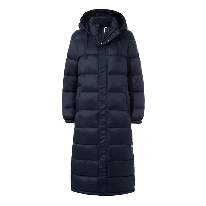 Cautley Womens Long Padded Shower Resistant Jacket - Dark Indigo