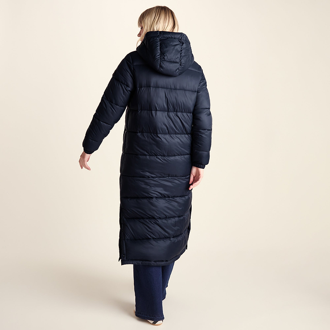 Cautley Womens Long Padded Shower Resistant Jacket - Dark Indigo