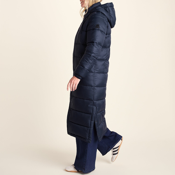 Cautley Womens Long Padded Shower Resistant Jacket - Dark Indigo