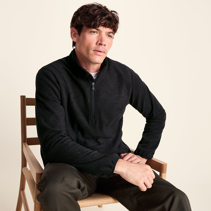 Charlton Mens Printed Midweight Microfleece Half Zip - Terrain Print