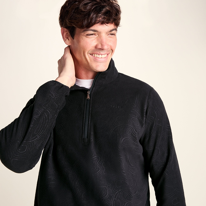 Charlton Mens Printed Midweight Microfleece Half Zip - Terrain Print