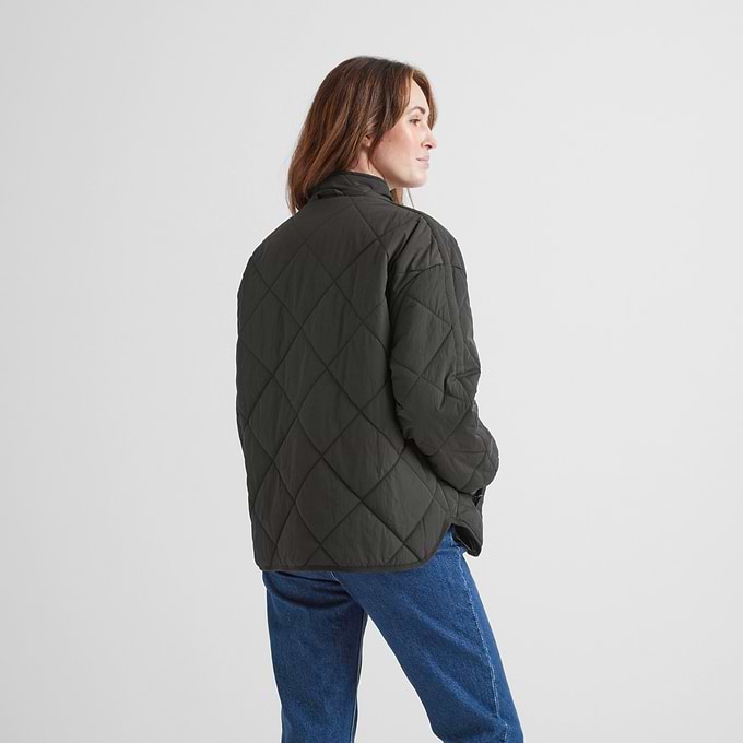 Cirnan Womens Shower Resistant Insulated Packaway Jacket - Washed Black
