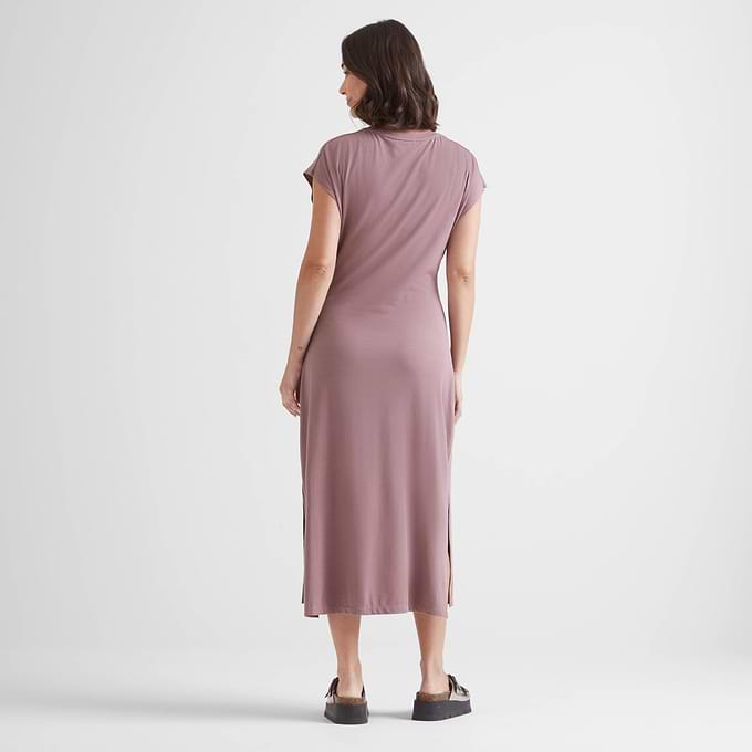Claire Womens Supersoft Jersey Dress - Mauve
