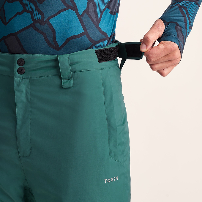 Clusaz Mens Waterproof Insulated Salopettes - Dark Turquoise