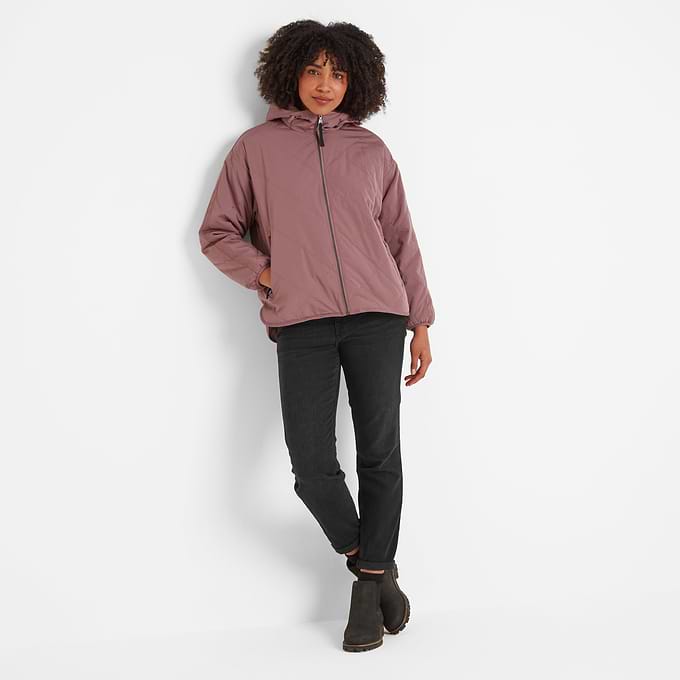 Corlae Womens Oversized Shower Resistant Insulated Jacket - Mauve