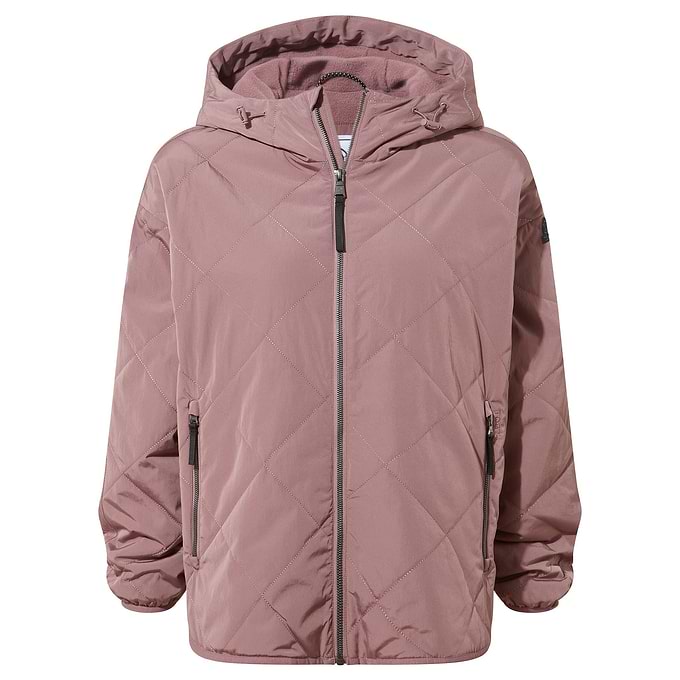 Corlae Womens Oversized Shower Resistant Insulated Jacket - Mauve