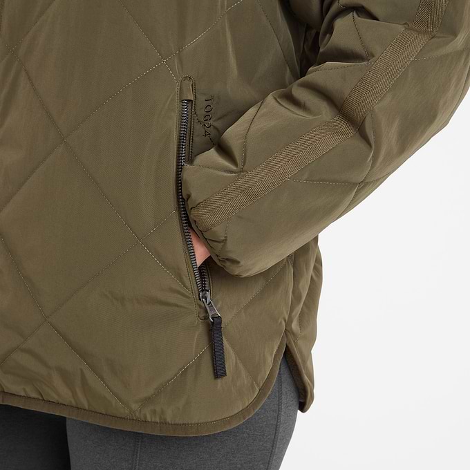 Corlae Womens Oversized Shower Resistant Insulated Jacket - Khaki