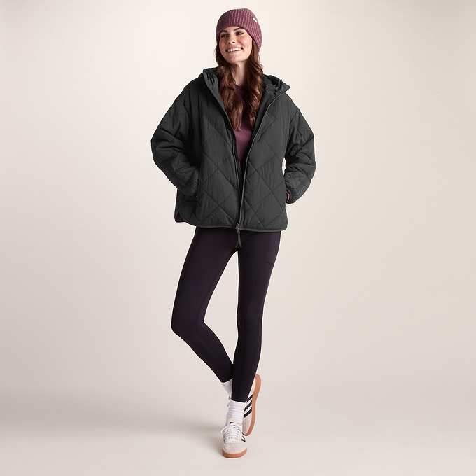 Corlae Womens Oversized Shower Resistant Insulated Jacket - Black