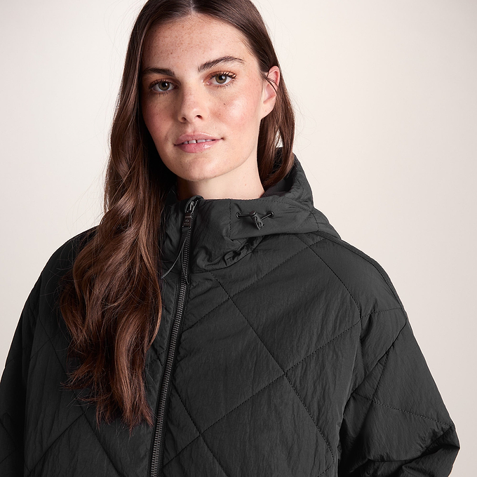 Corlae Womens Oversized Shower Resistant Insulated Jacket - Black