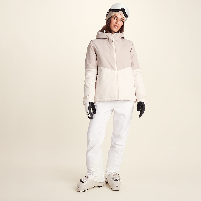 Corvara Womens Waterproof Insulated Ski Jacket - Simply Taupe