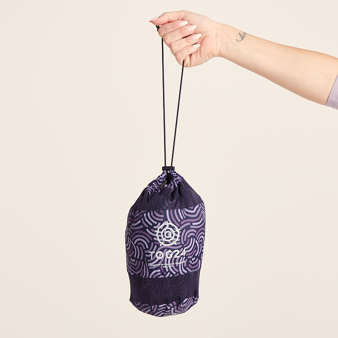 Craven Womens Waterproof Packaway Jacket - Dk Indigo/Lilac Blossom Wave Print