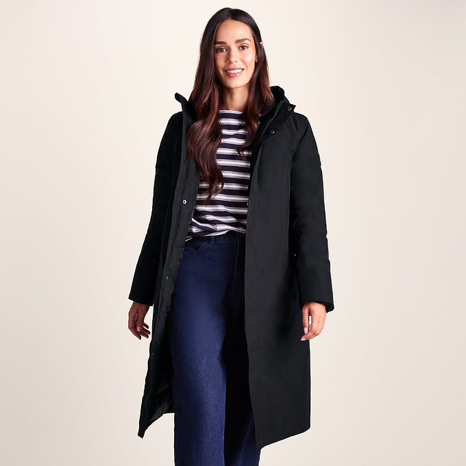 Dalton Womens Longline Waterproof Insulated Coat - Black