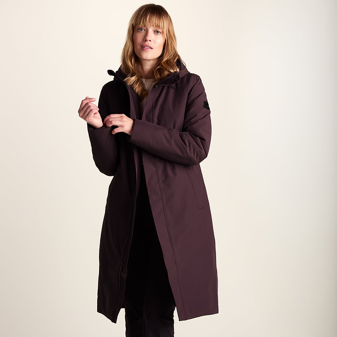 Dalton Womens Longline Waterproof Insulated Coat - Huckleberry