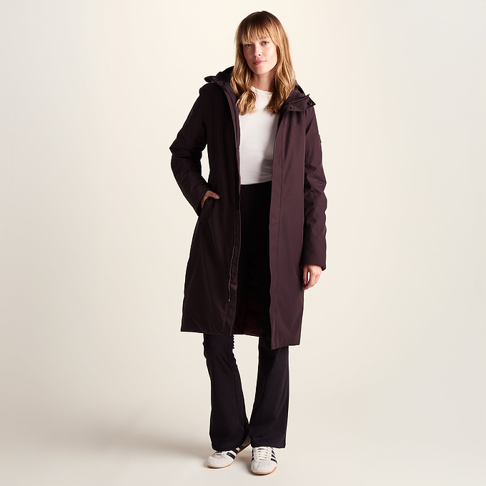 Dalton Womens Longline Waterproof Insulated Coat - Huckleberry
