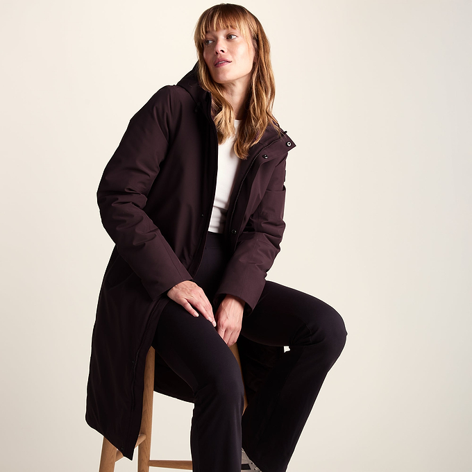 Dalton Womens Longline Waterproof Insulated Coat - Huckleberry