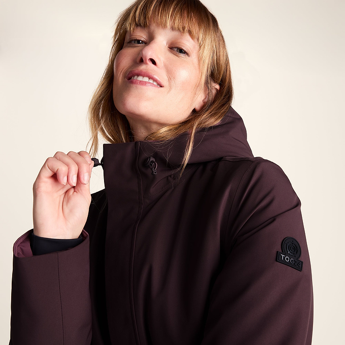 Dalton Womens Longline Waterproof Insulated Coat - Huckleberry