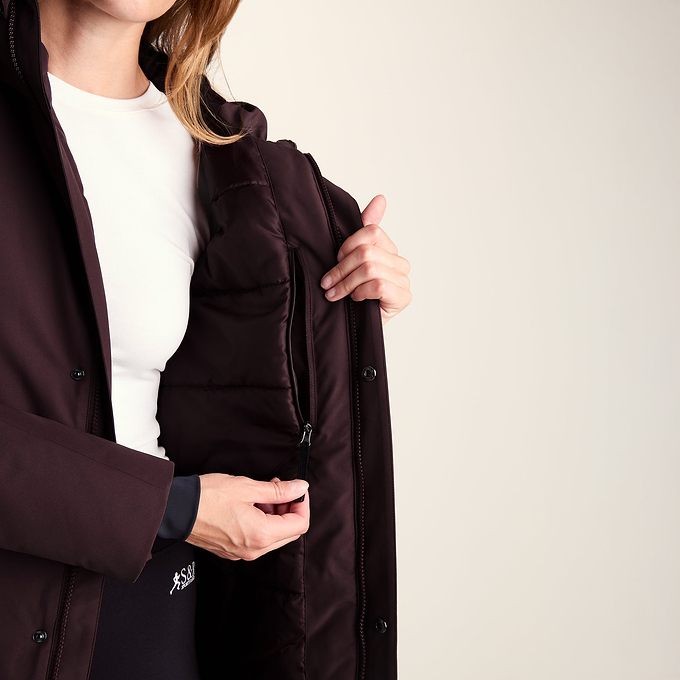 Dalton Womens Longline Waterproof Insulated Coat - Huckleberry