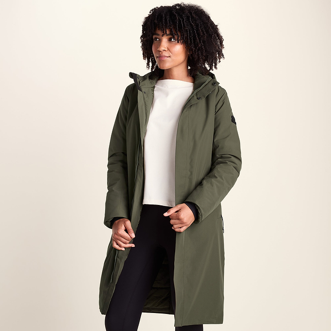 Dalton Womens Longline Waterproof Insulated Coat - Khaki