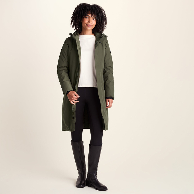 Dalton Womens Longline Waterproof Insulated Coat - Khaki