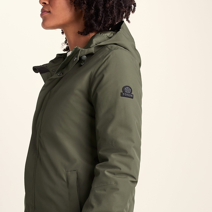 Dalton Womens Longline Waterproof Insulated Coat - Khaki