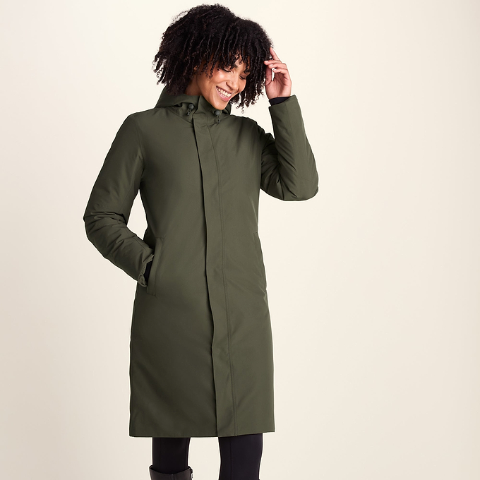 Dalton Womens Longline Waterproof Insulated Coat - Khaki