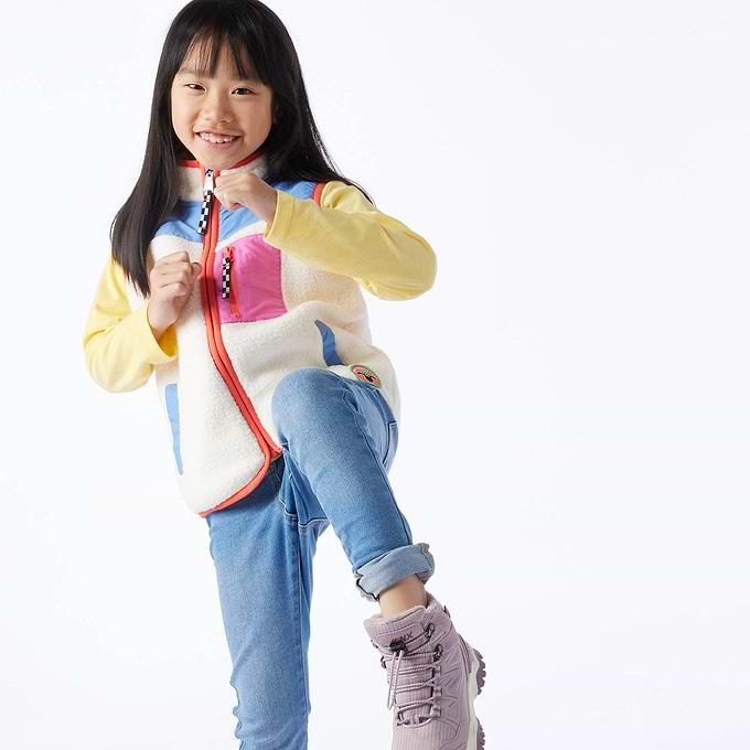 Damara Kids Shaun the Sheep Sherpa Gilet - Woolly/Blueberry
