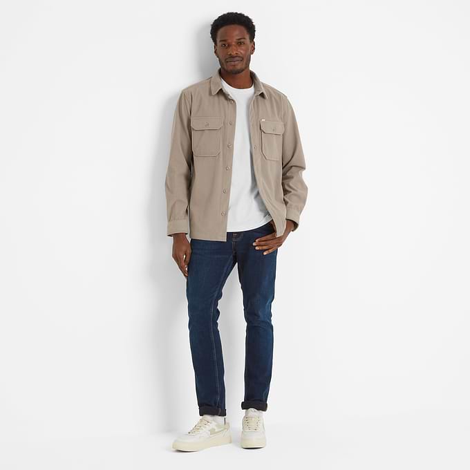 Dante Mens Shacket - Dark Taupe