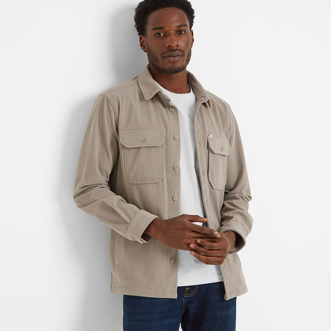 Dante Mens Shacket - Dark Taupe