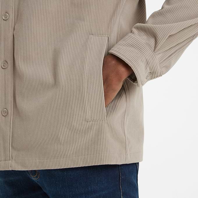 Dante Mens Shacket - Dark Taupe