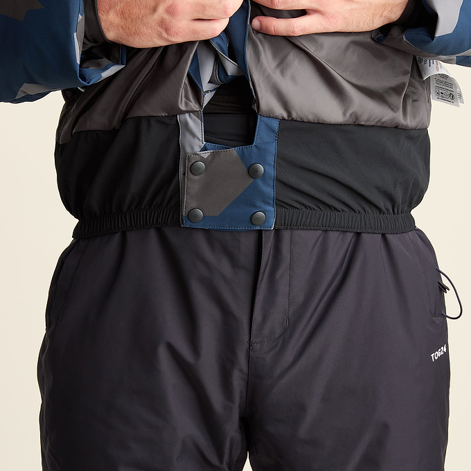 Davos Mens Shower Resistant Insulated Ski Jacket - Blue Geo Camo Print