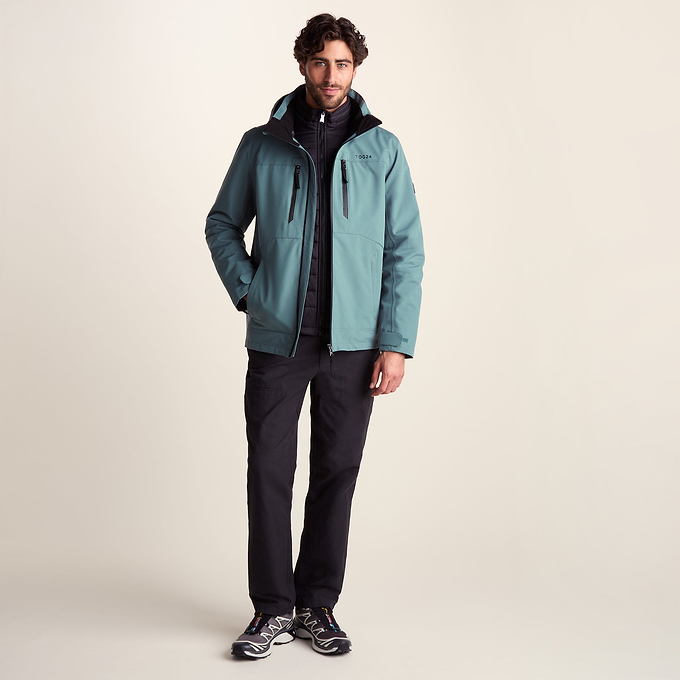 Denton Mens 3-in-1 Waterproof Jacket - Light Teal