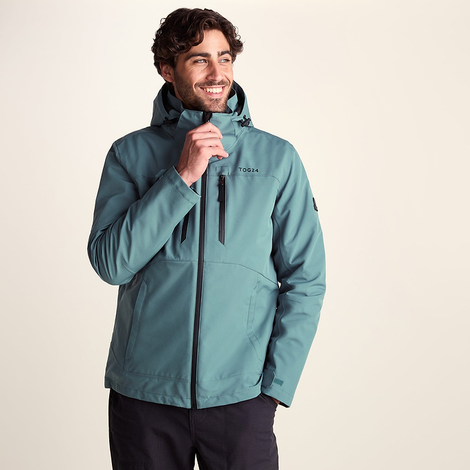 Denton Mens 3-in-1 Waterproof Jacket - Light Teal