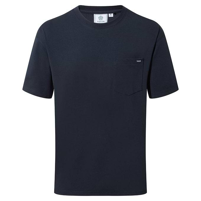 Denva Mens Oversized Premium Heavyweight 100% Cotton Jersey T-Shirt - Dark Indigo