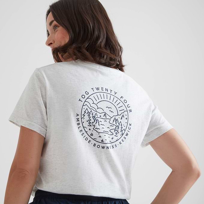 District Womens 100% Cotton Supersoft T-Shirt - Ice Grey Marl