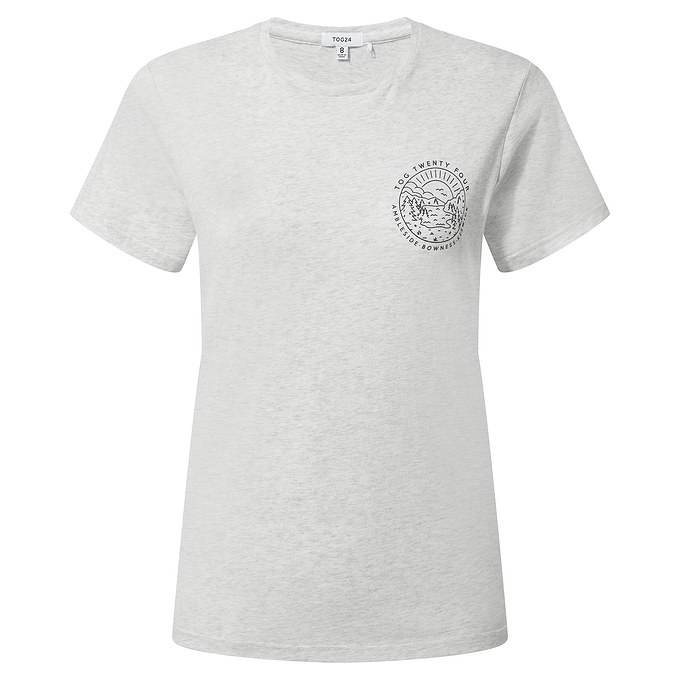 District Womens 100% Cotton Supersoft T-Shirt - Ice Grey Marl