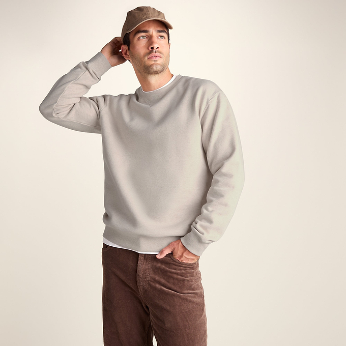 Dolan Mens Supersoft Crew Neck Sweatshirt - Buttercream Melange