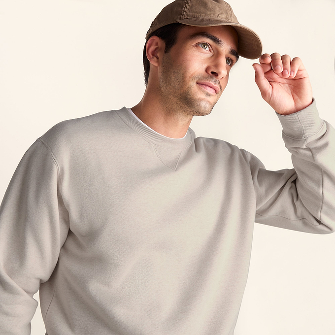 Dolan Mens Supersoft Crew Neck Sweatshirt - Buttercream Melange